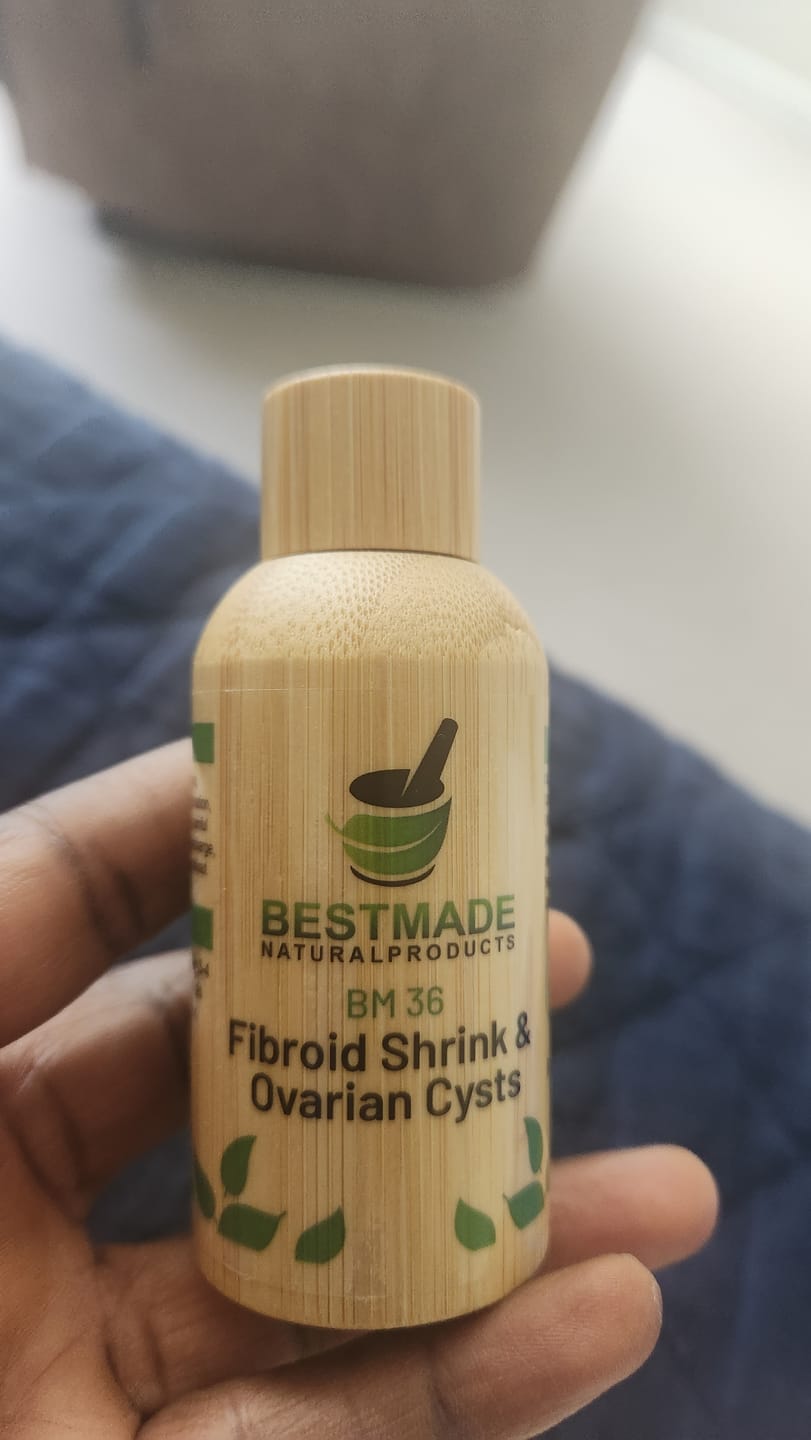 Customer photo review of Fibroid Shrink & Ovarian Cysts, BM36 - Helps Shrink Fibroids and Ovarian Cysts, Balance Estrogen Levels and Prevent Regrowth, Support for Menstrual Pain and Painful Intercourse, 30ml