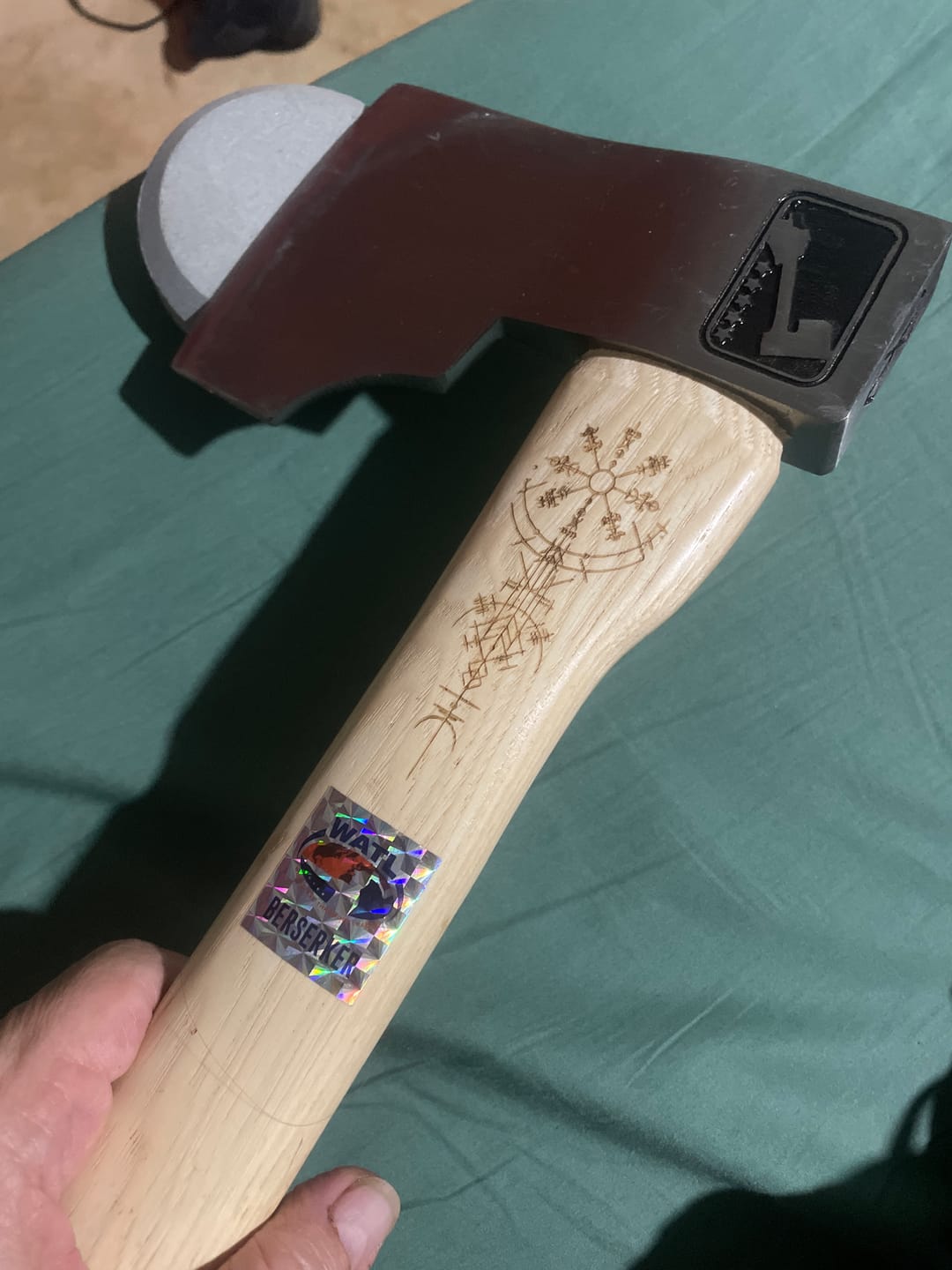 Customer photo review of Axe Throwing Whetstone
