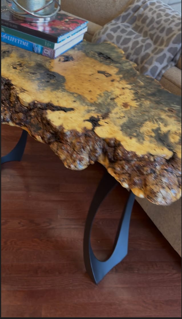 Customer photo review of Console Table Legs 211 Cleo 28H Unique Design