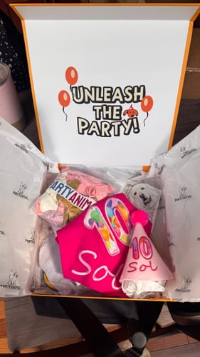 Customer photo review of Personalized Dog Party Pack