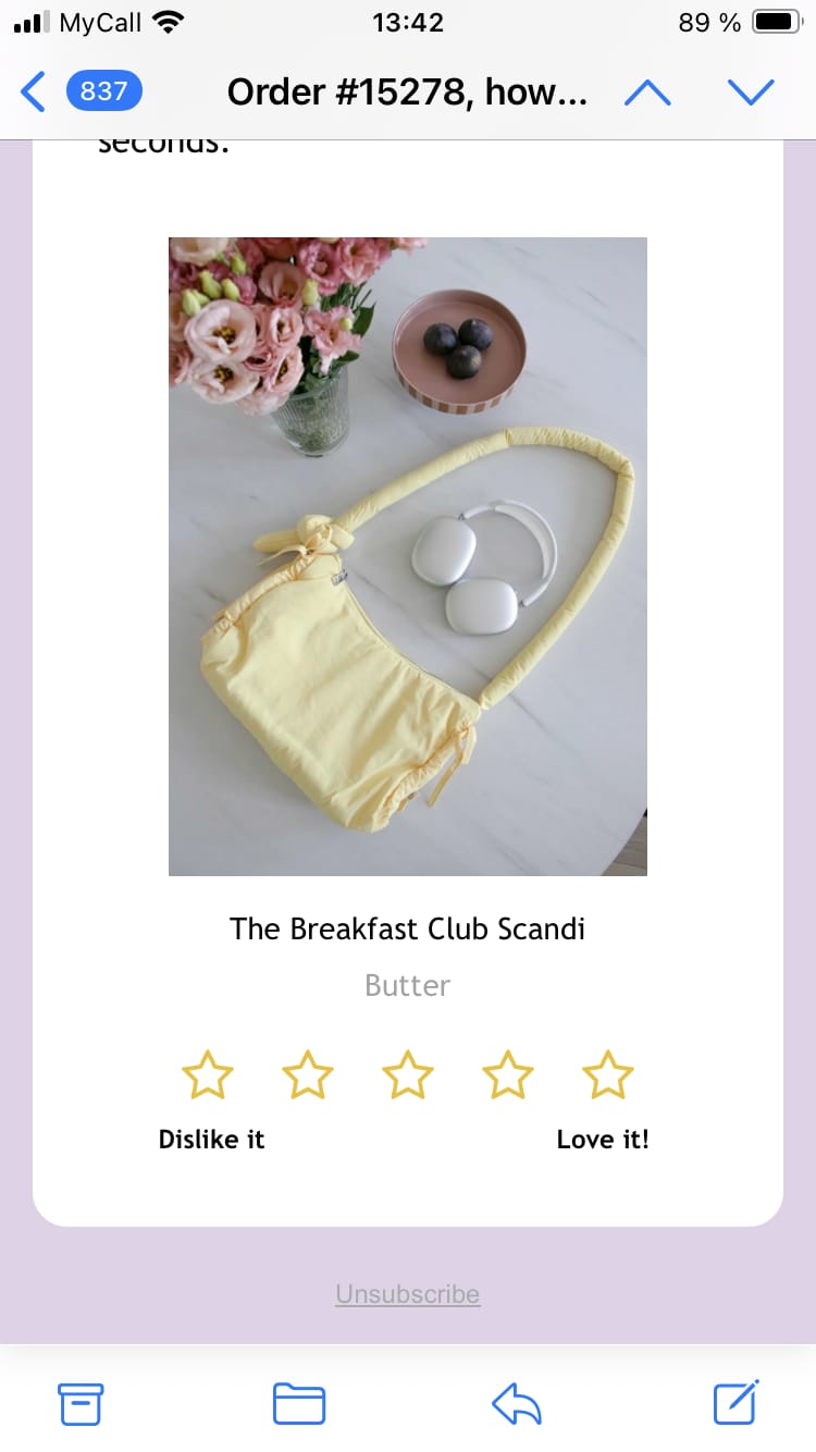 Customer photo review of The Scandi Bag