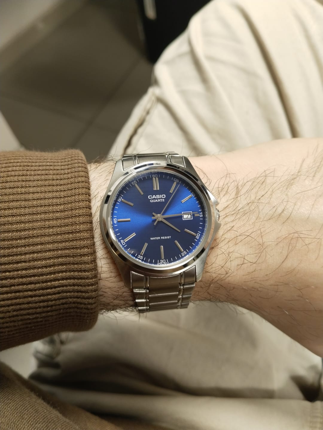 Customer photo review of Reloj Casio Análogo MTP-1183A-2A Azul Acero Inoxidable
