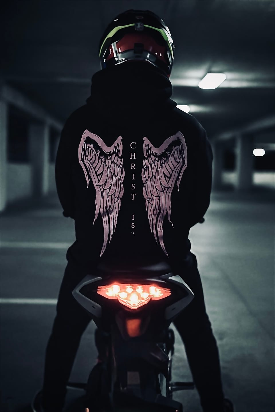 Customer photo review of Christ Is King Wing Hoodie