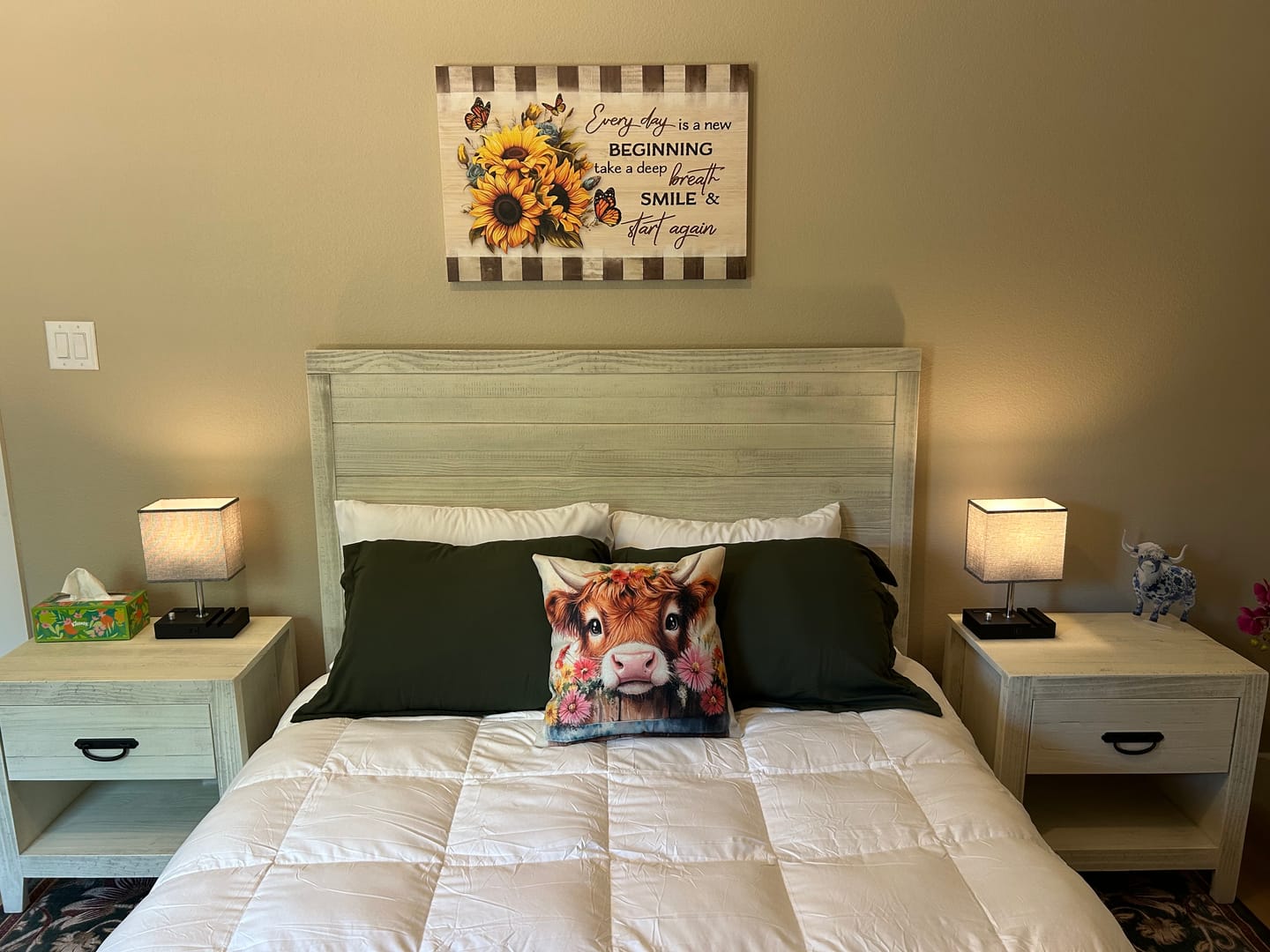 Customer photo review of Every Day is a New Beginning, Butterfly and Sunflower, Wall Art Canvas