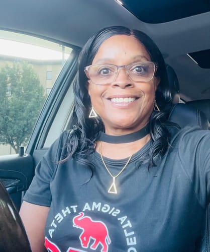 Customer photo review of Pyramid Stainless Steel Necklace set  (multiple colors)