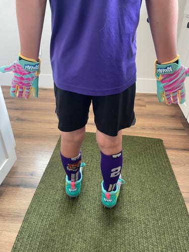 Customer photo review of Kool-Aid 'Sharkleberry Fin' Football Gloves - VPS4 by Phenom Elite