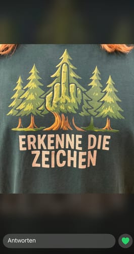 Customer photo review of Erkenne die Zeichen -Bio Herren Shirt