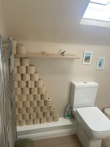 Customer photo review of Unbleached Bamboo Toilet Paper