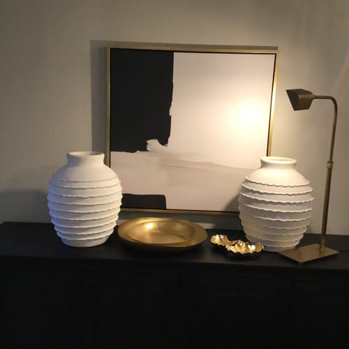 Customer photo review of Monochrome Harmony Abstract Canvas Art