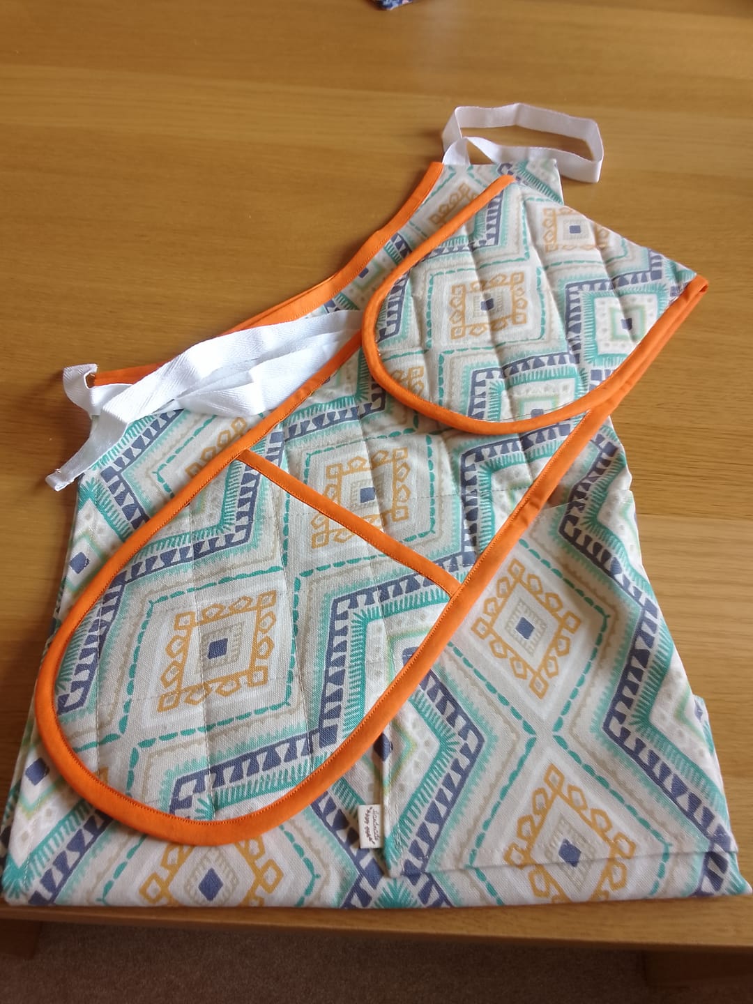 Customer photo review of Tribal Design Tiles Cotton Canvas Fabric