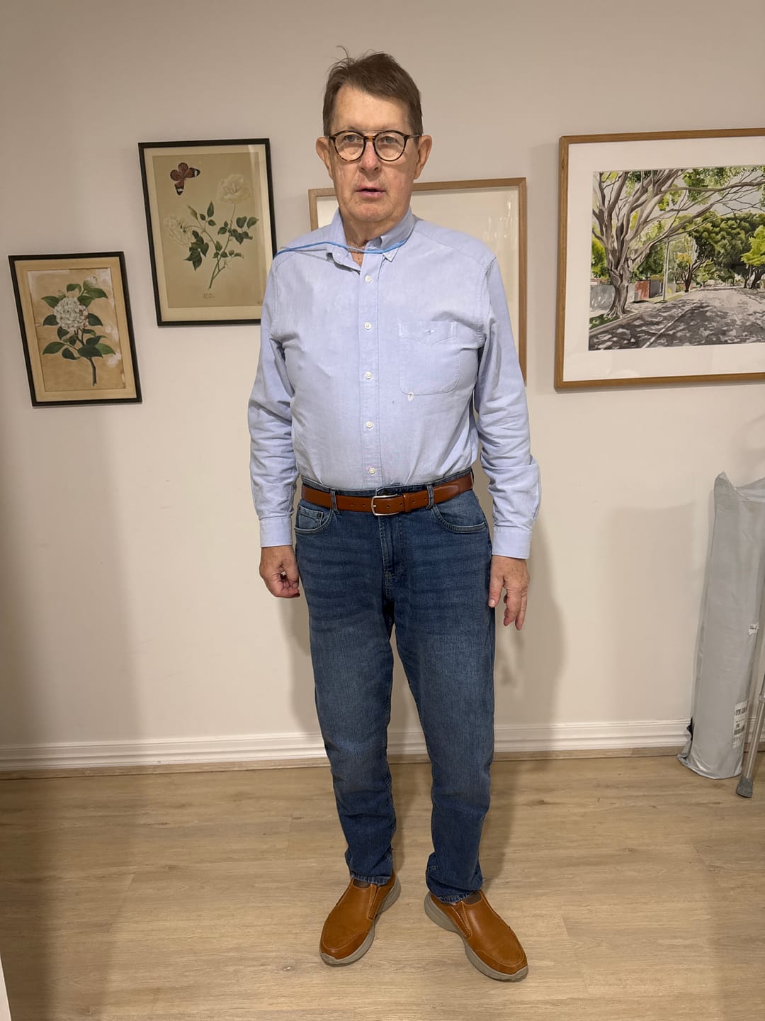 Customer photo review of Dark Blue Slim Fit Jeans