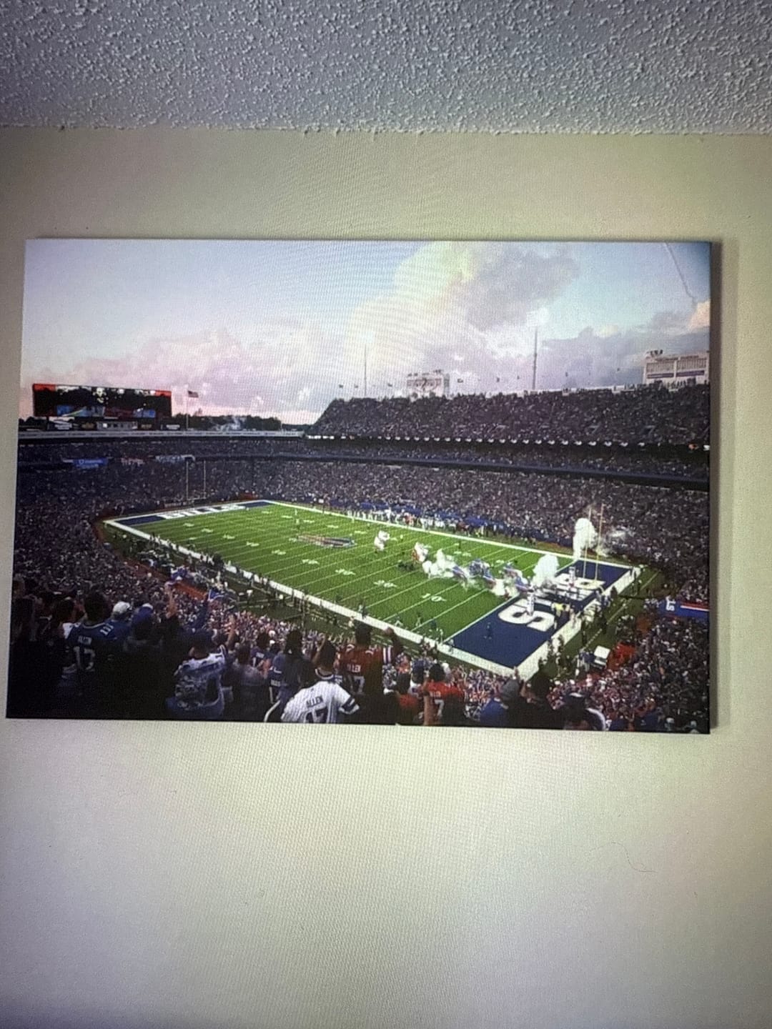 Customer photo review of Buffalo Bills Football Team Print - Buffalo Highmark Stadium Wall Art Canvas Print