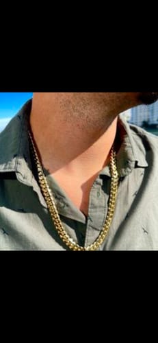 Customer photo review of 18k Gold Cuban Link Chain