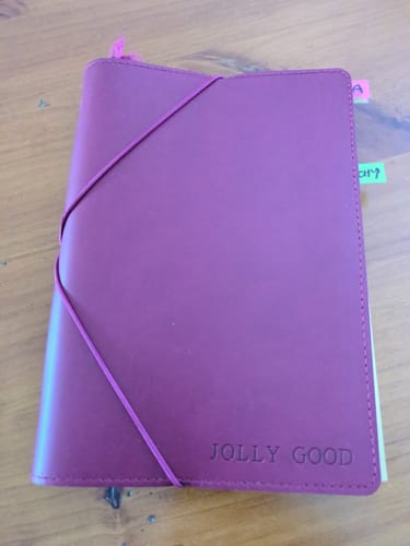 Customer photo review of Refillable Notebook Folio - Salty Plum