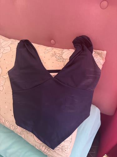 Customer photo review of TOP ROSIE AZUL MARINO
