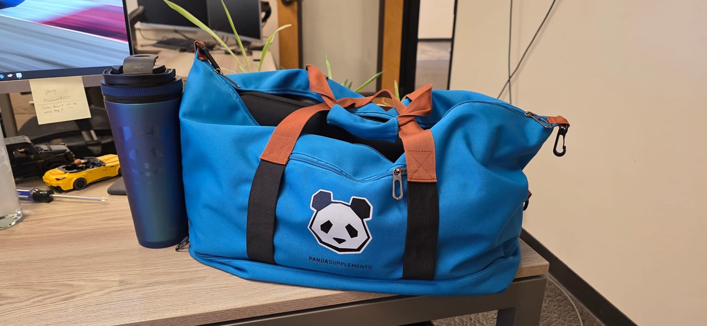 Customer photo review of Panda Gym Bags