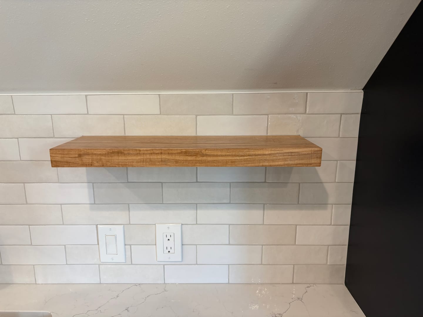 Customer photo review of Ash Floating Shelves