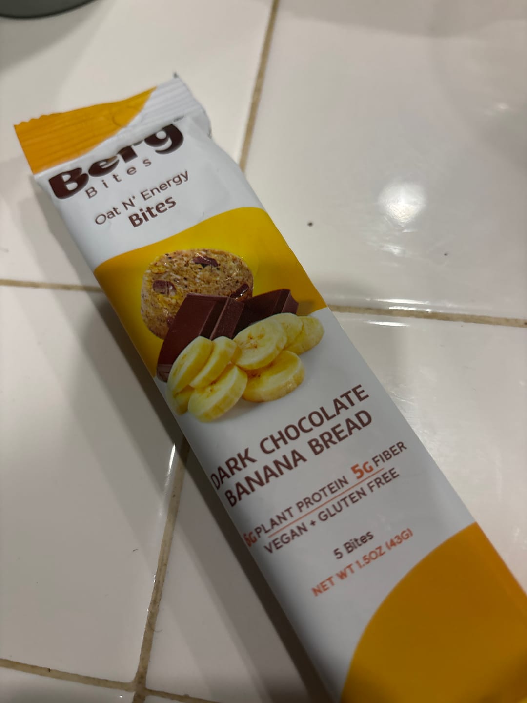 Customer photo review of Berg Bites Dark Chocolate Banana Bread - Box of 8