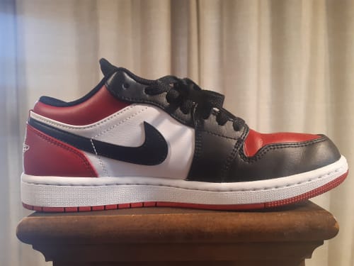 Customer photo review of Jordan 1 Low Bred Toe