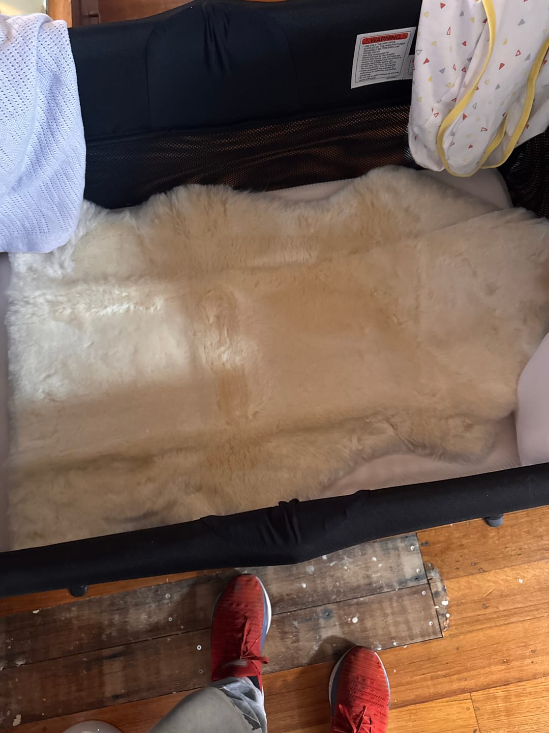 Customer photo review of Lambskin Baby Rug