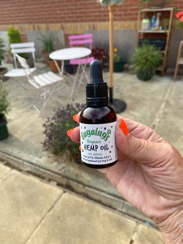 Customer photo review of Organic Hemp Oil 100% Natural Calming Supplement for Dogs & Cats