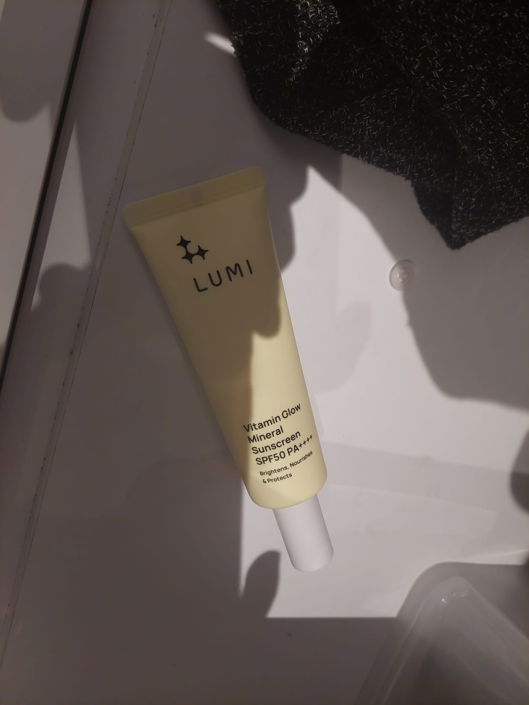 Customer photo review of Vitamin Glow Mineral Sunscreen