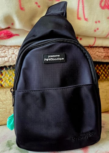 Customer photo review of Sling Backpack - Walkies Ready® Black