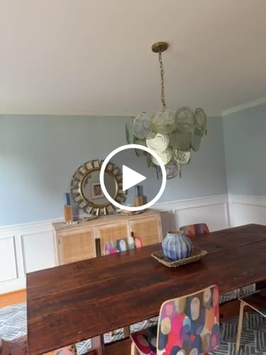 Customer video review of Art Deco Green Iridescent Swirl Glass Tiered Chandelier