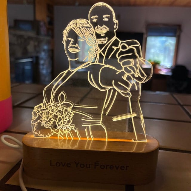 Customer photo review of Custom Photo 3D Lamp