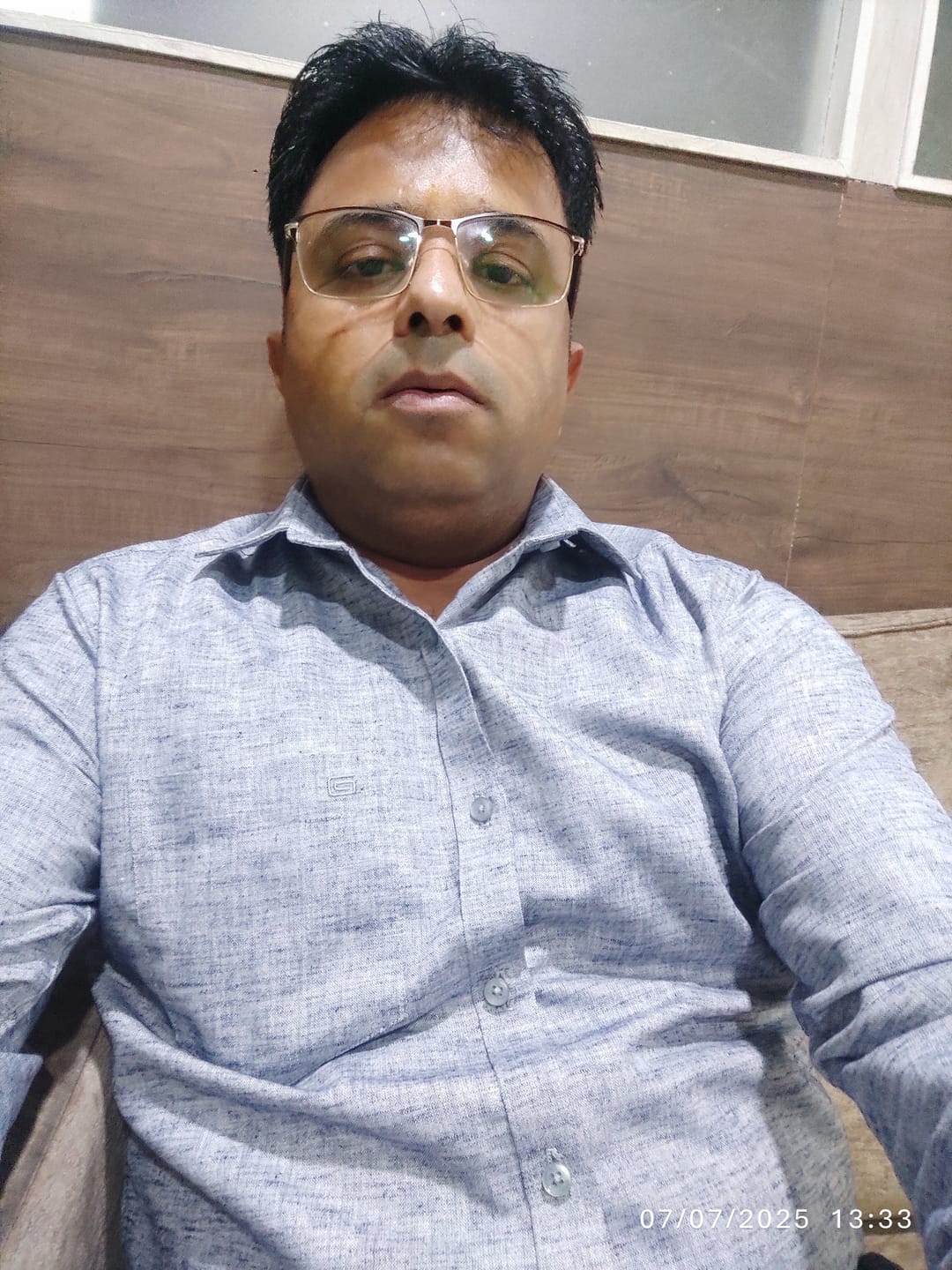 Customer photo review of Linen Feel - Charcoal Black Formal Shirts For Men | Ariser