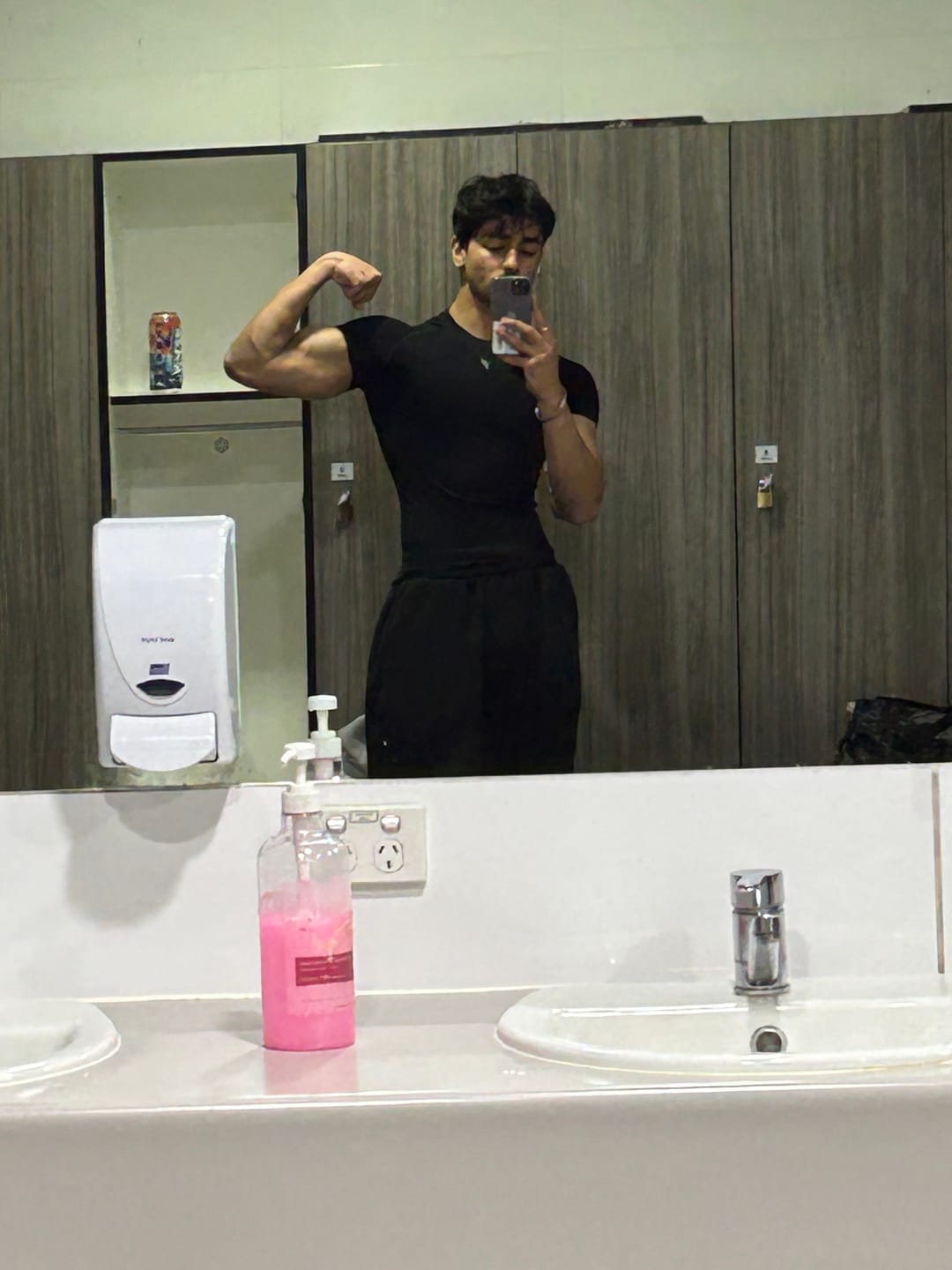 Customer photo review of Bruce Wayne Compression T-Shirt