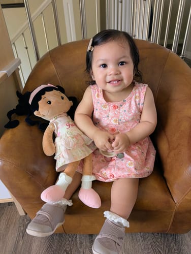 Customer photo review of Leyadoll Soft Plush Personalized Leya Doll, My First Baby Doll