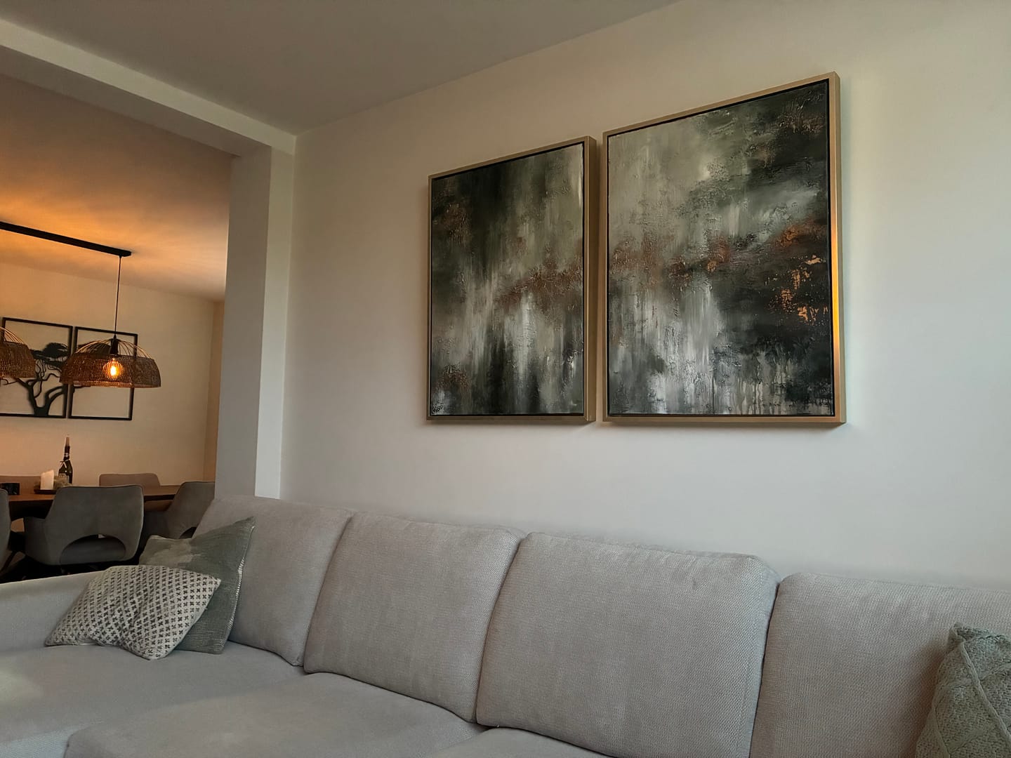 Customer photo review of Forest Euphoria  Diptych- 60x84cm x2 Original Oil Painting on Canvas