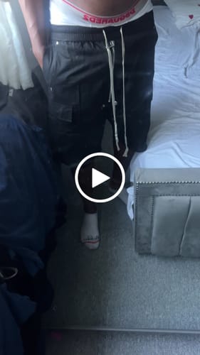 Customer video review of Dark Drawstring Cargo Pocket Three-dimensional Loose Shorts