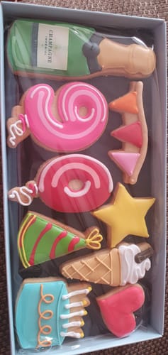 Customer photo review of Birthday Balloon Deluxe Biscuit Box