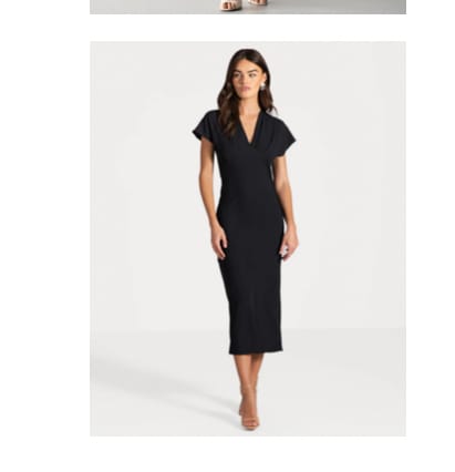 Customer photo review of Juliette V Neck Dress | Navy