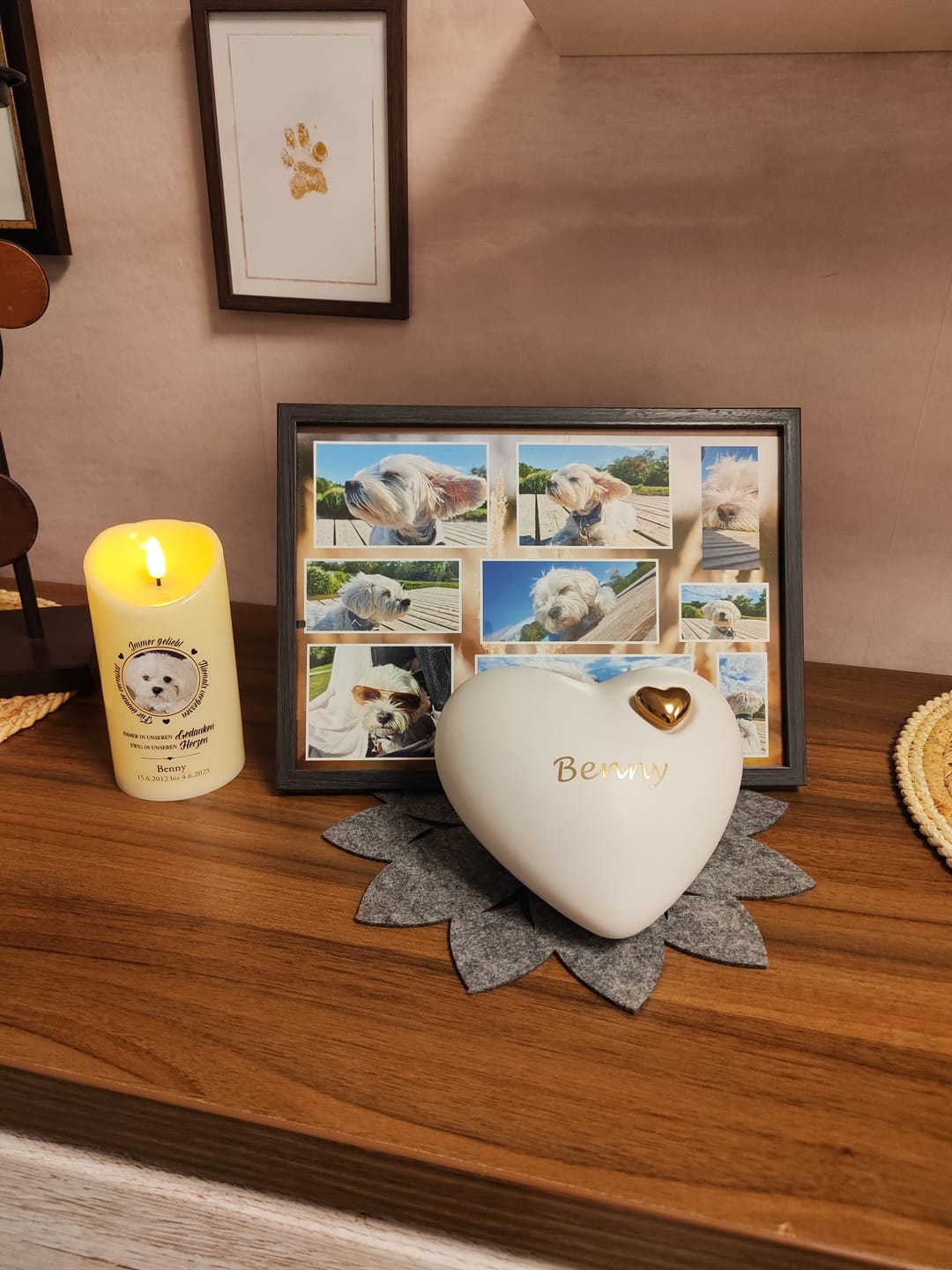 Customer photo review of Immer geliebt - LED Trauerkerze mit Foto und Datum in Erinnerung an Verstorbene