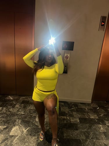 Customer photo review of Mia Top - Yellow Lime