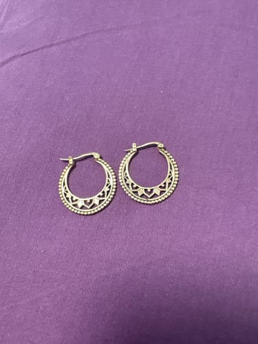 Customer photo review of עגילי חישוק תחרה מנדלה