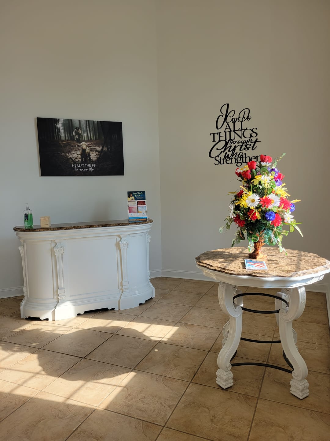 Customer photo review of He Left the 99 to Rescue Me, Jesus and Lost Sheep, Wall Art Canvas