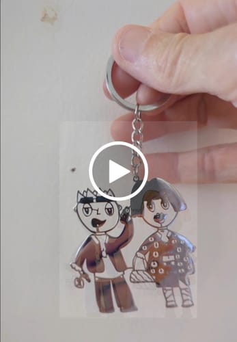 Customer video review of Dessin d'enfant en collier ou pendentif