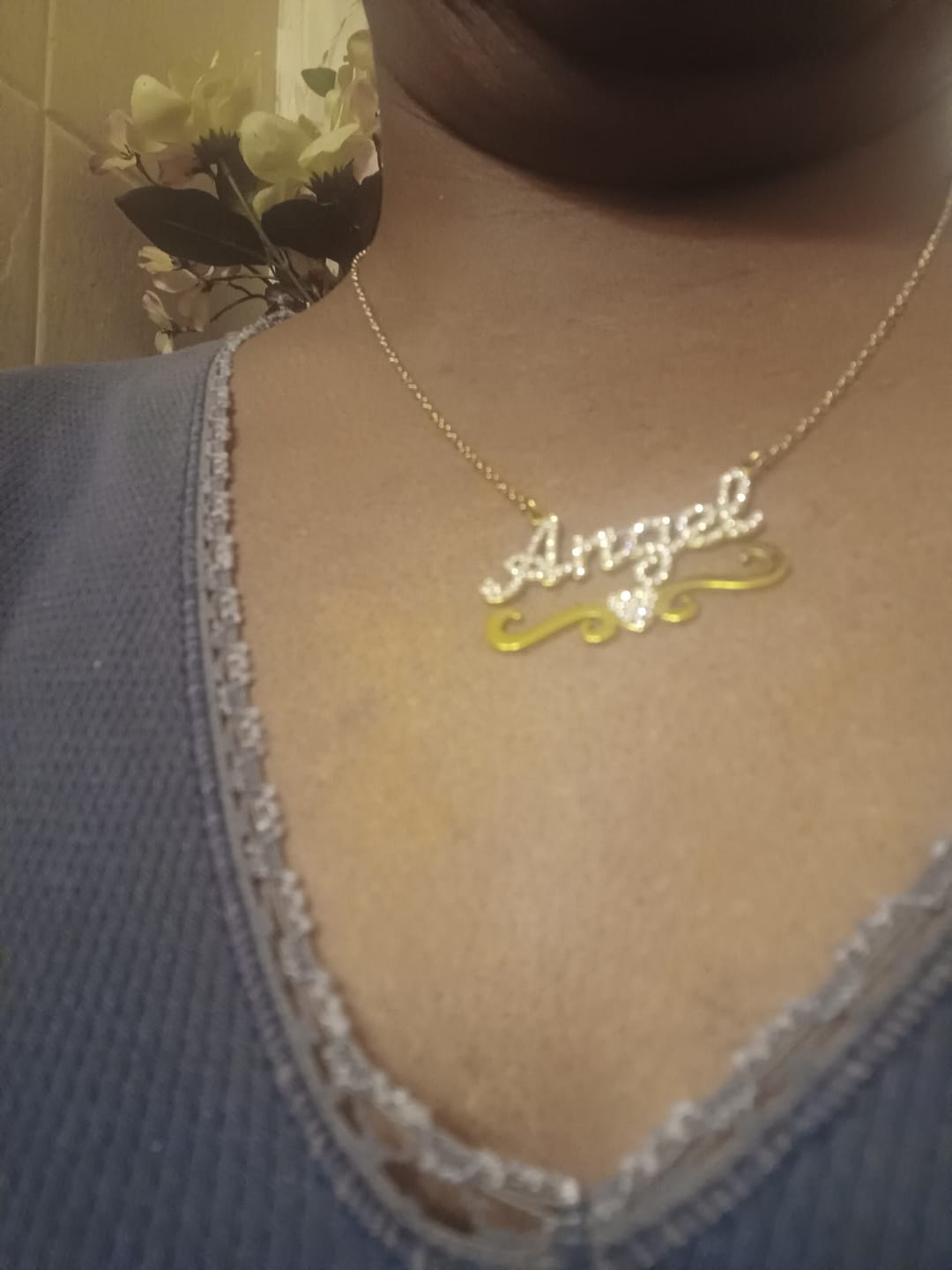 Customer photo review of Iced Name Bracelet
