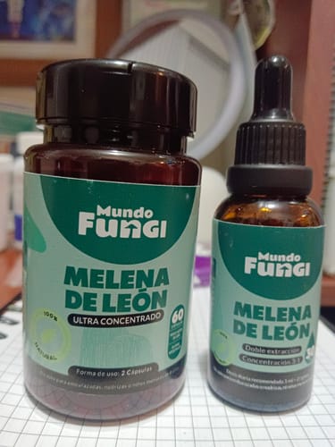 Customer photo review of Melena de León Cápsulas + Gotas - Extracto Ultra Concentrado