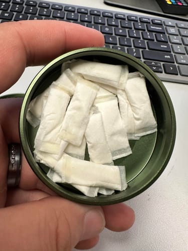 Customer photo review of Mountain Wintergreen Nicotine Pouches
