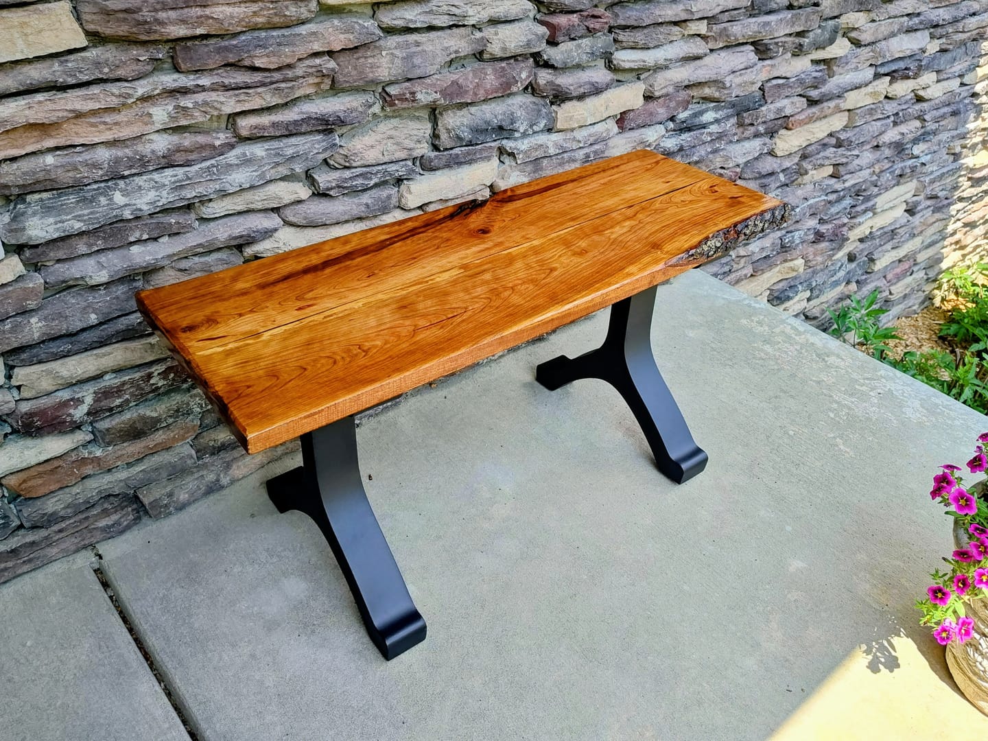 Customer photo review of Bench Legs 101 Wishbone 16H inch Mid-Century Modern Style