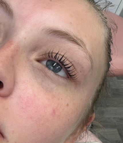 Customer photo review of (NEW) Cysteamine Brow & Lash Lamination Kit - 1,2 & 3 Steps - 3 x 15ml Tubes