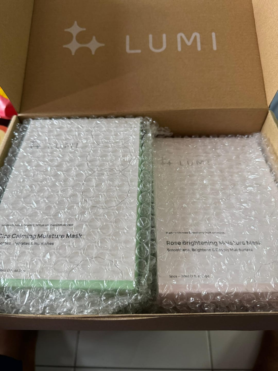 Customer photo review of Cica Calming Moisture Mask