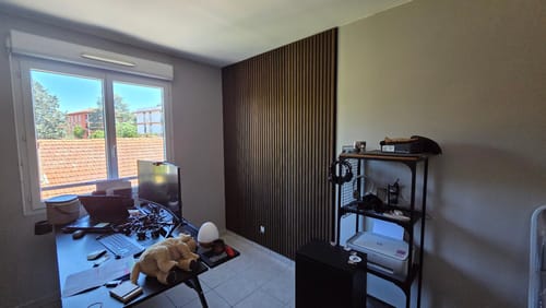 Customer photo review of Panneau acoustique en bois | Chêne Fumé | De première qualité