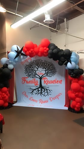Customer photo review of 10x8 Ft Aluminum Balloon Arch Frame Wedding Arch Stand