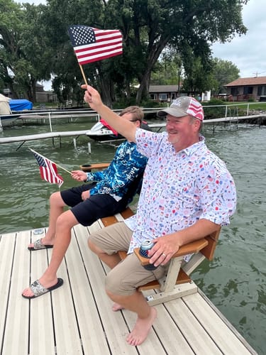 Customer photo review of Super Stretch - Independence Day Hawaiian Shirt